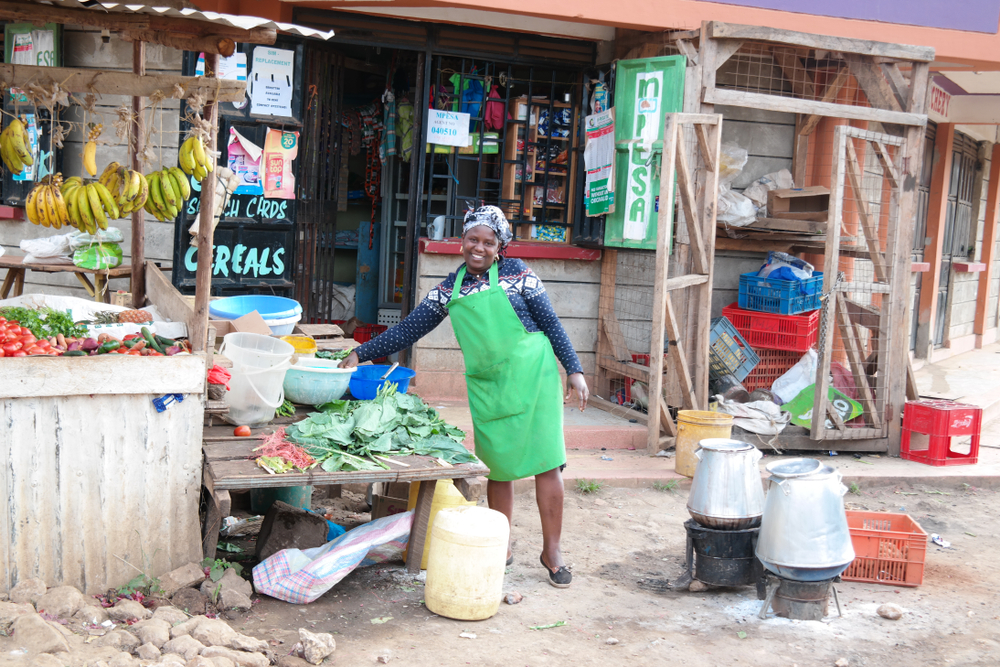 Food seller in Kenya