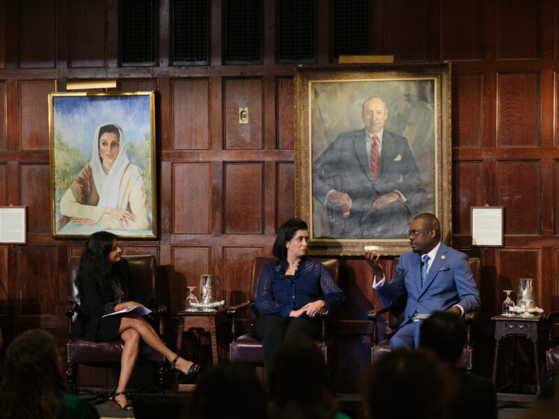 Panel 5 with H.E Dr. Jean Kasey and Dr. Hanan Balkhy with moderator Apoorva Mandavilli 