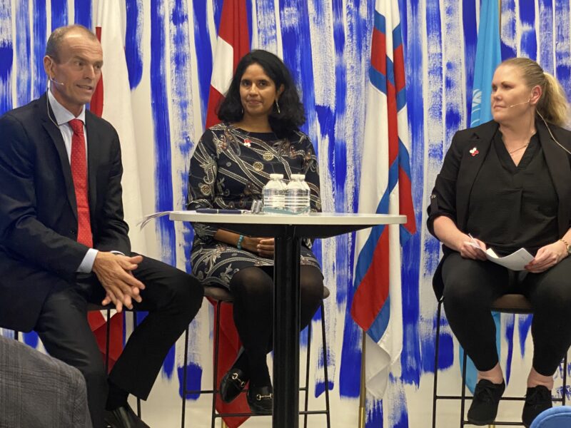 Panel including Vanessa Carter and Dr. Sonali Johnson during the “Addressing the Global Health Challenge of AMR Through Innovative Solutions and Global Cooperation” event 