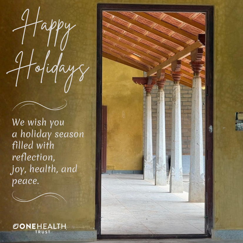 Indian architecture columns reflected in a mirror