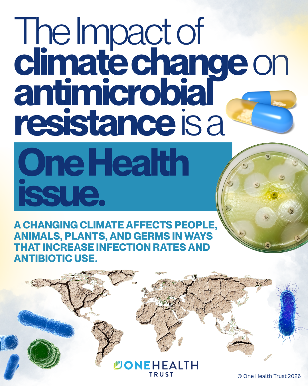 The Impact of climate change on antimicrobial resistance is a One Health Issue