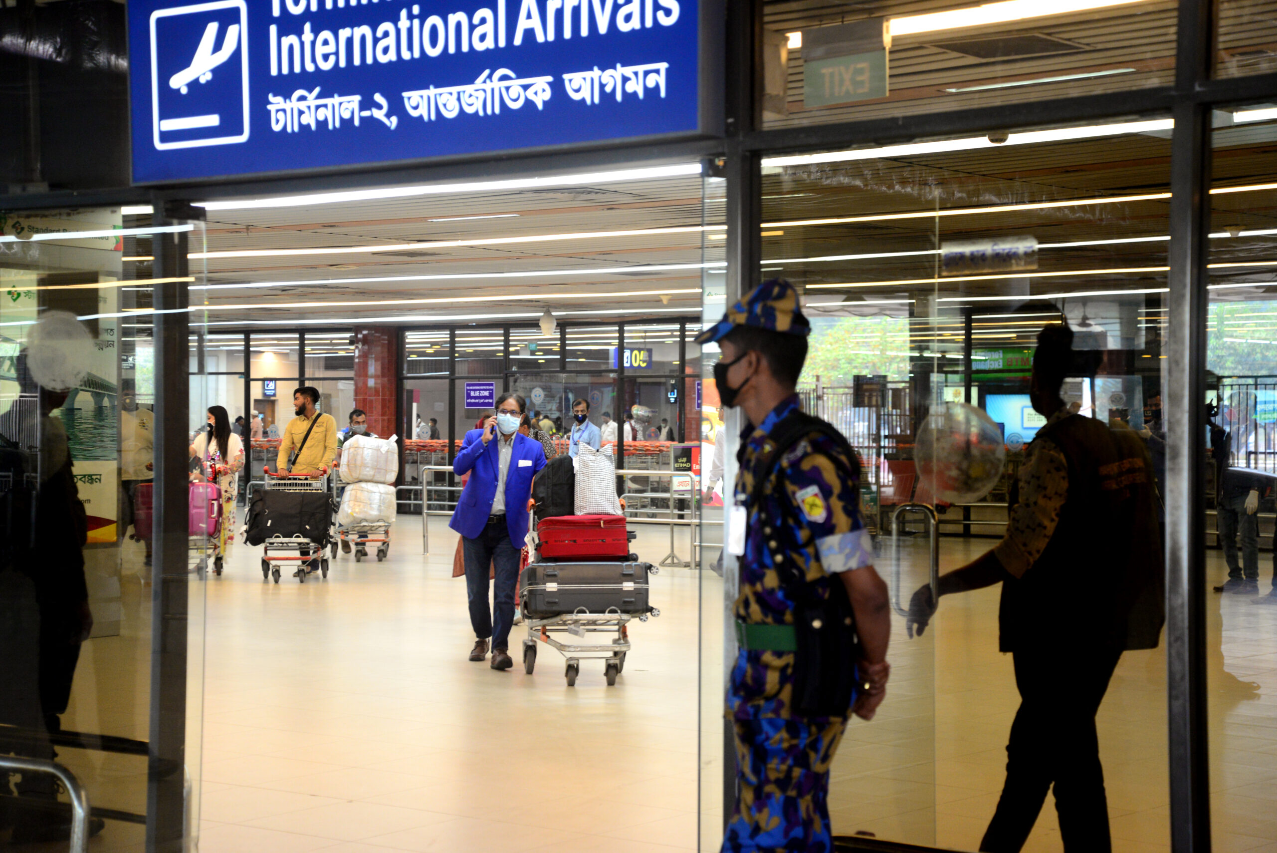 International airport landing in India