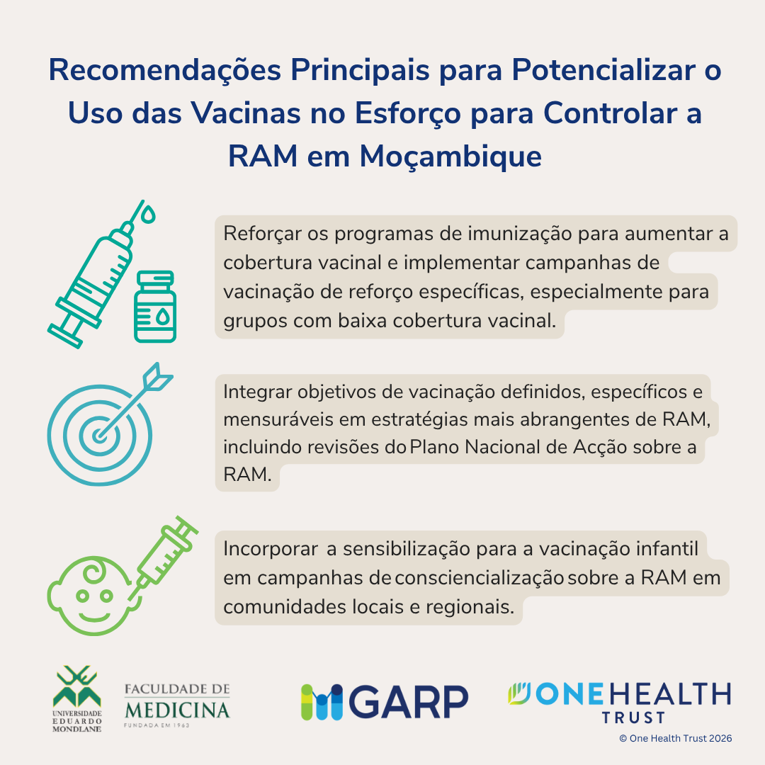 Recomendações Principais para Potencializar o Uso das Vacinas no Esforço para Controlar a RAM em Moçambique