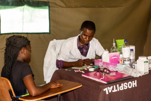 Medical consultation with a nurse in Manica, Mozambique