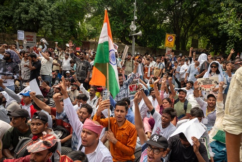 students protest